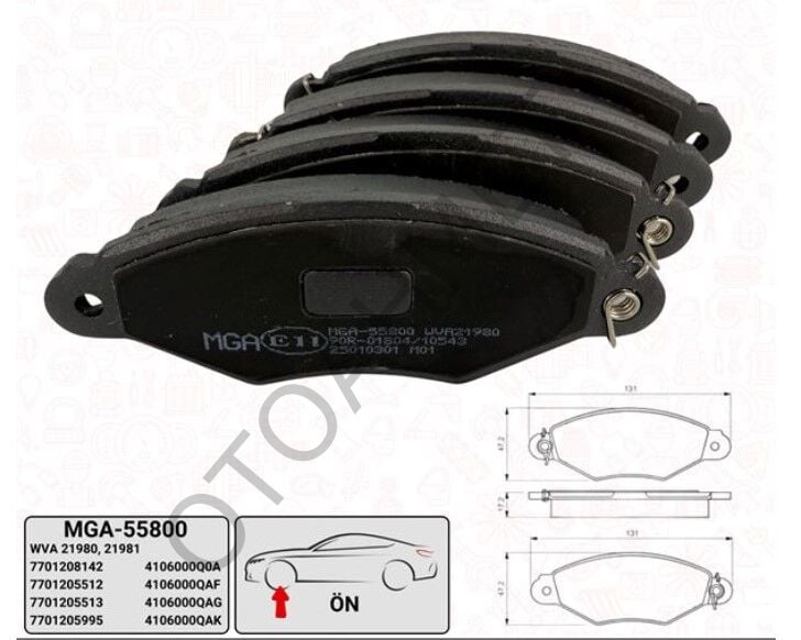 Ön Fren Balata Kangoo