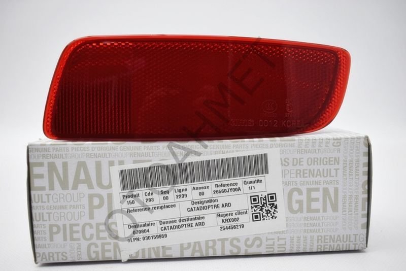 Renault Koleos Arka Tampon Reflektörü Sağ