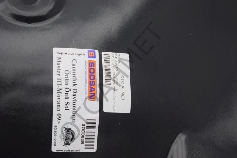 Sol Ön Çamurluk Davlumbazı Ön Parça Master 3