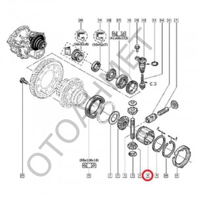 Master 2 Difransiyel Dişlisi Sol Aks İç Lalesi