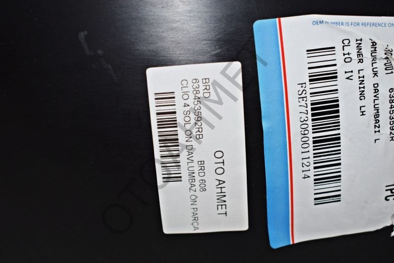 Sol Ön Çamurluk Davlumbazı Ön Parça Renault Clio 4