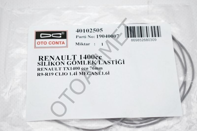 Gömlek Lastiği  Renault 9 12 1400 Motor