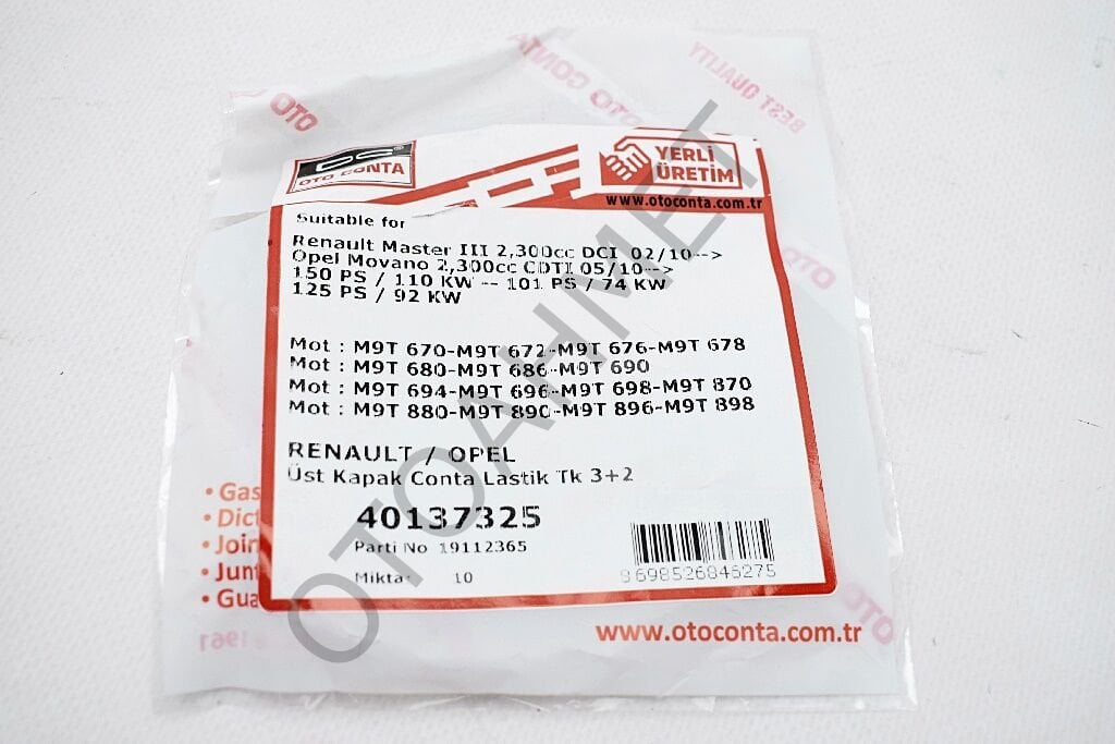 Yağ Buhar Emici Contası Master 3