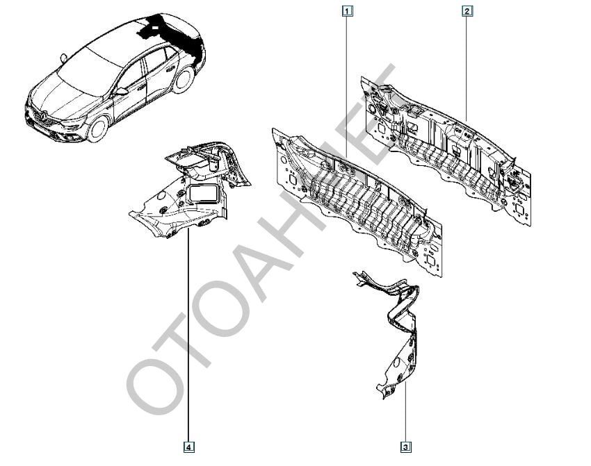 Megane 4 Arka Stop Sacı Sağ 781407505R