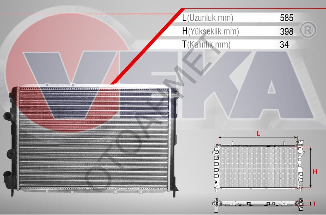 Motor Su Radyatörü Renault Megane Scenic (Saçlı)