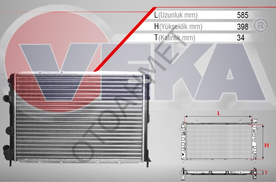 Motor Su Radyatörü Renault Megane Scenic (Saçlı)
