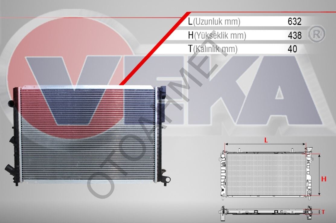 Motor Su Radyatörü Renault Laguna 7701044076