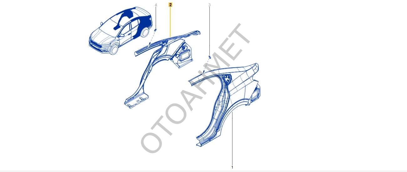 Sağ Arka Çamurluk Renault Taliant 760303021R