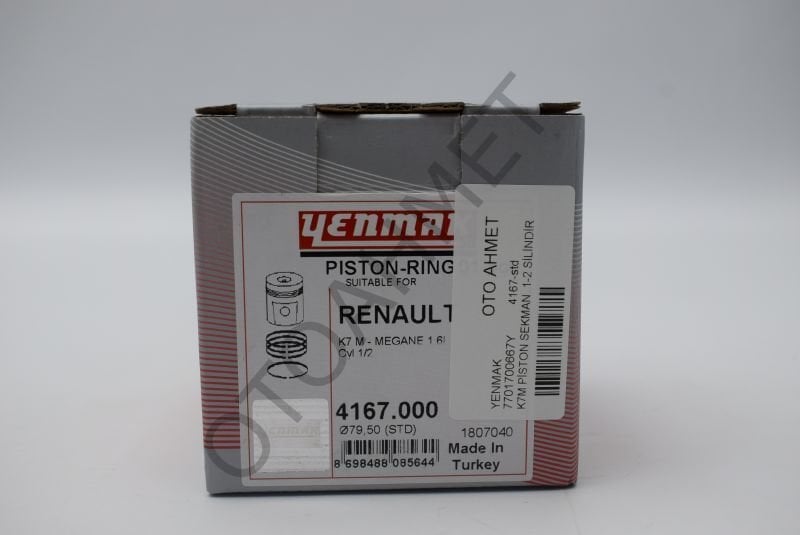 Motor Piston Segmanı Megane Clio Logan 1.6 8V K7M 1-2 Silindir