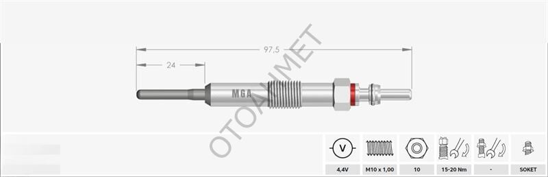 Dokker Lodgy Symbol Sandero Isıtma Kızdırma Bujisi 110654876R