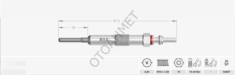 Dokker Lodgy Symbol Sandero Isıtma Kızdırma Bujisi 110654876R