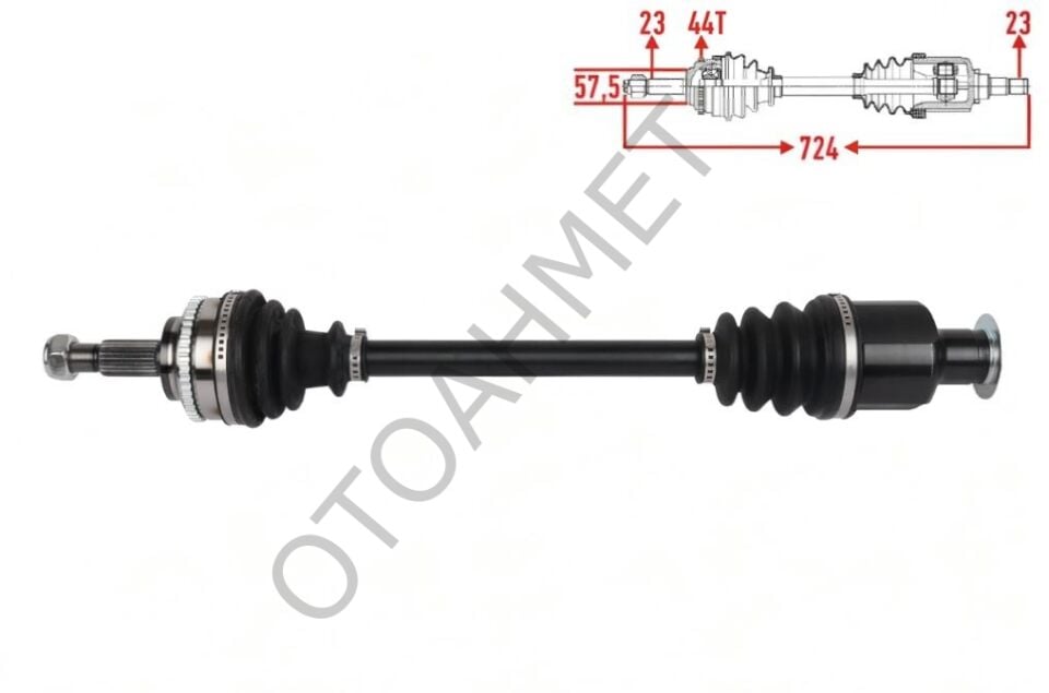 Kangoo Sağ Aks Abs li Kalın Freze 8200626032