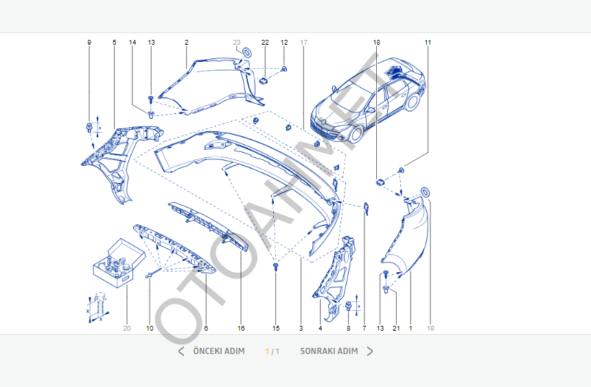 Megane 3 Sw Arka Tampon Alt 850B29417R