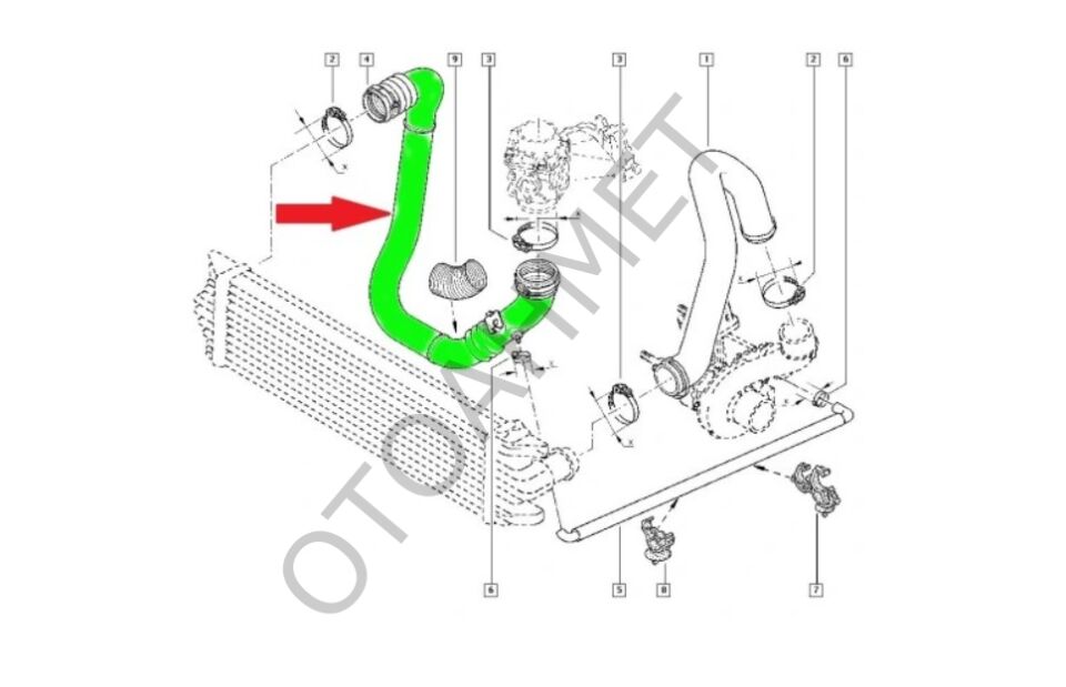 Hava Filtre Turbo Hortumu Renault Master