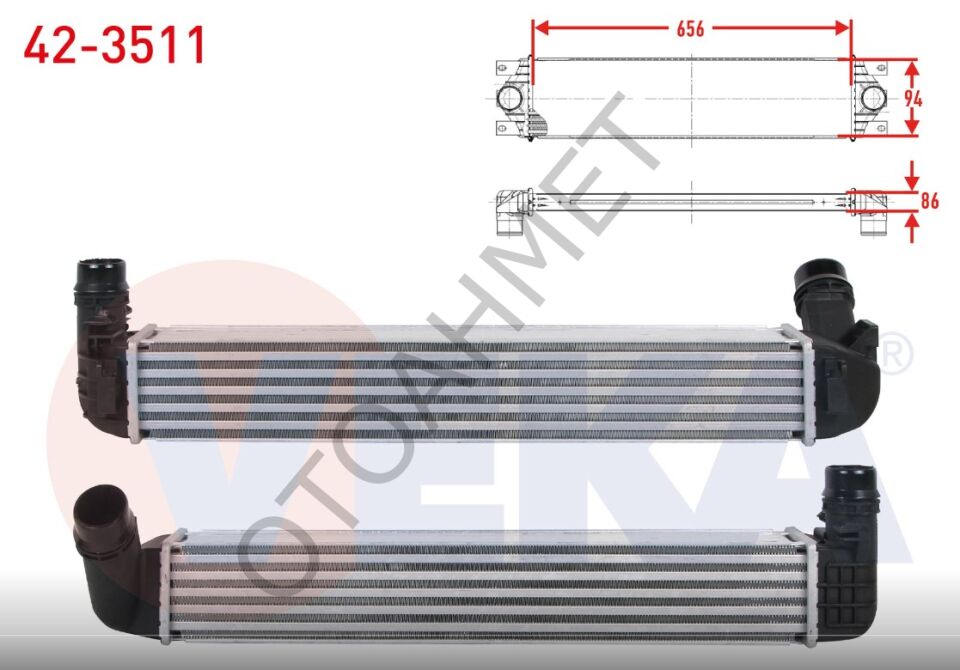 Renault Fluence Megane 3 Turbo Radyatörü İntercooler