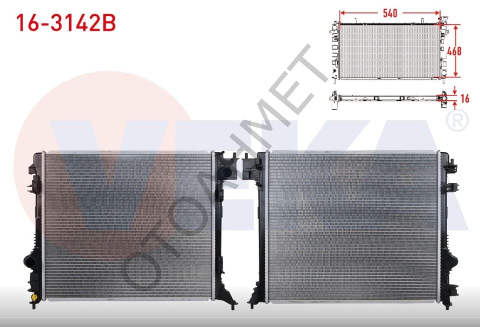 Su Radyatörü Renault Kadjar Nissan Qashqai 214107399R