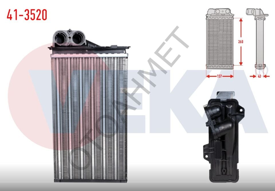 Kalorifer Radyatörü Trafic 2 Opel Vivaro-271157059R