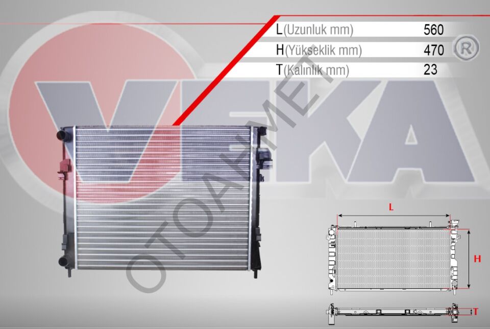 Motor Su Radyatörü Renault Trafic Opel Vivaro 1.9 Dizel