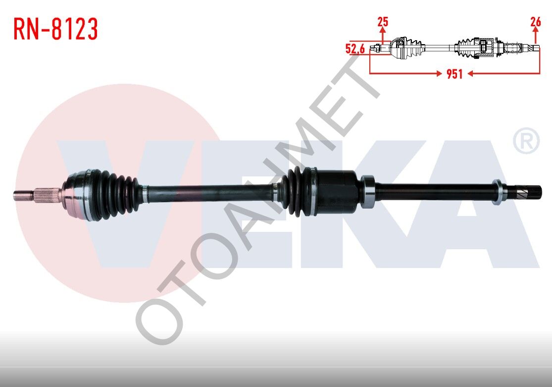 Veka Marka Sağ Aks Dacia Duster 391003840R