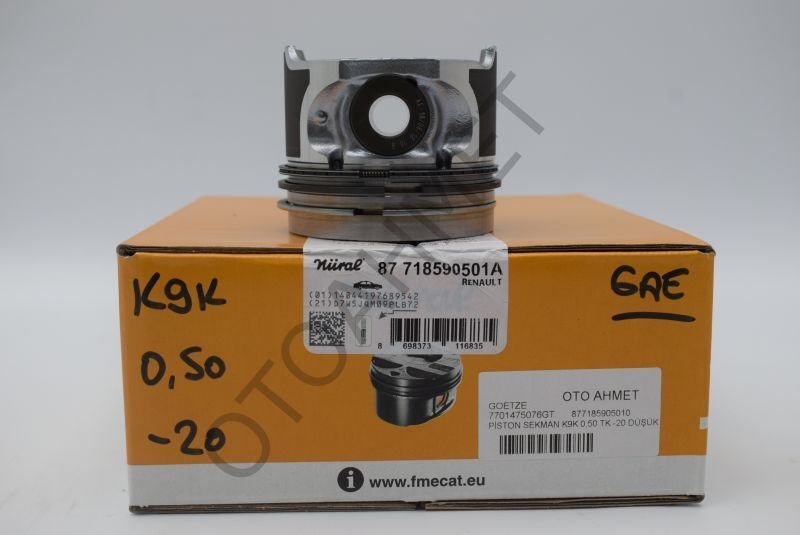 Piston Segman Clio Kangoo Megane Logan 0/50-20