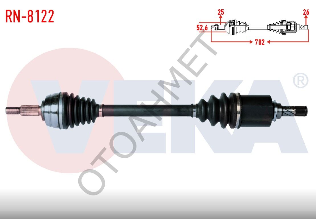 Veka Marka Ön Aks Dacia Duster Sol-391016491R