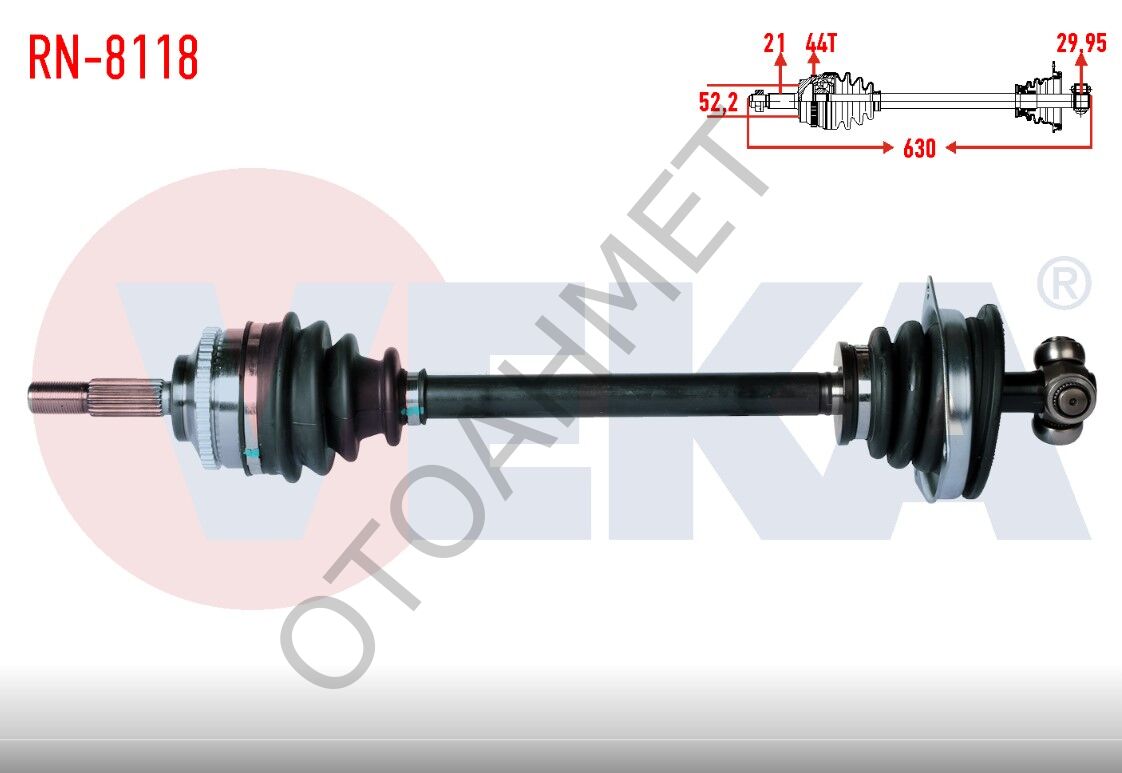 Renault Clio Sol Aks İnce Abs 44 Diş