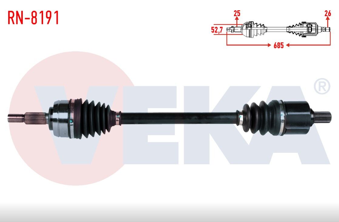 Renault Fluence Megane 3 Otomatik Şanzıman Sol Aks-391012080R