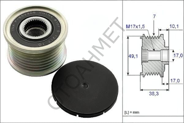 Alternatör Kasnagı Master 3 Laguna 3 Trafic Nissan X trail