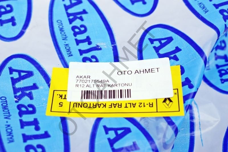 Renault 12 Toros Alt Raf Kartonu Takım