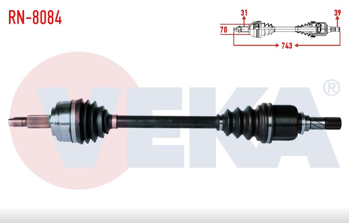 Sol Ön Aks Komple Renault Master 3