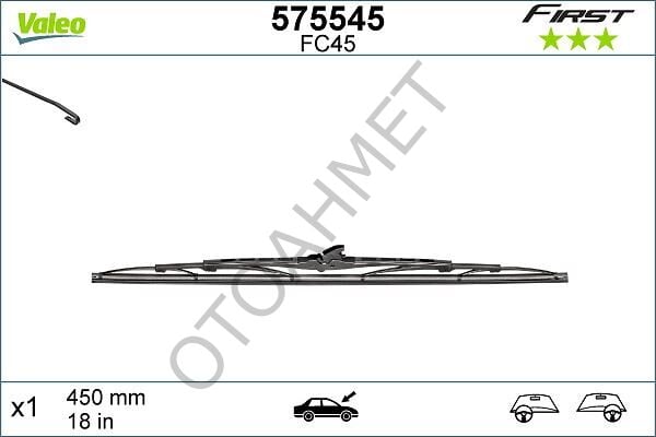 Silecek Takımı 45 Cm Valeo