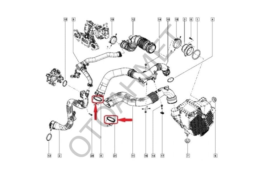 Turbo Boru Contası Megane 3-7701071316