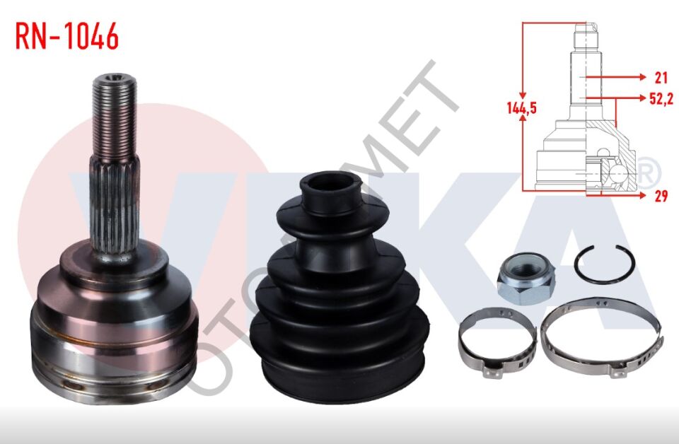 Aks Kafası (Aks Başı) Renault Clio Kangoo Abs siz