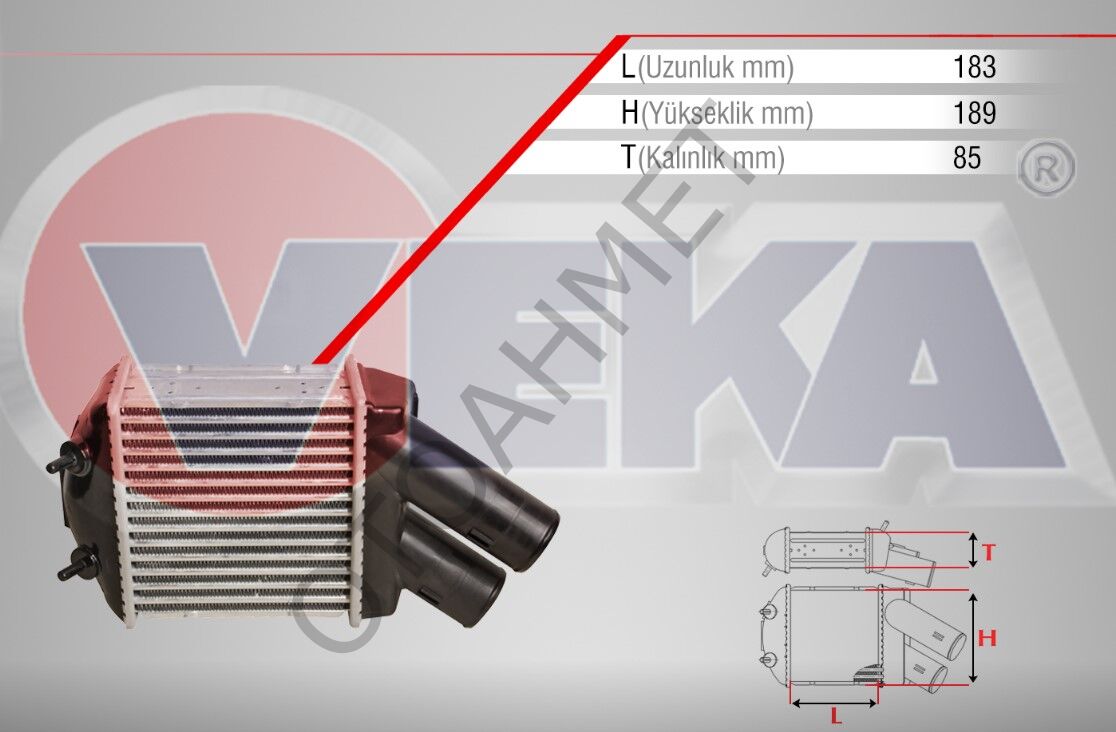 Megane Turbo Radyatörü 1.9 Dizel 1997-2003
