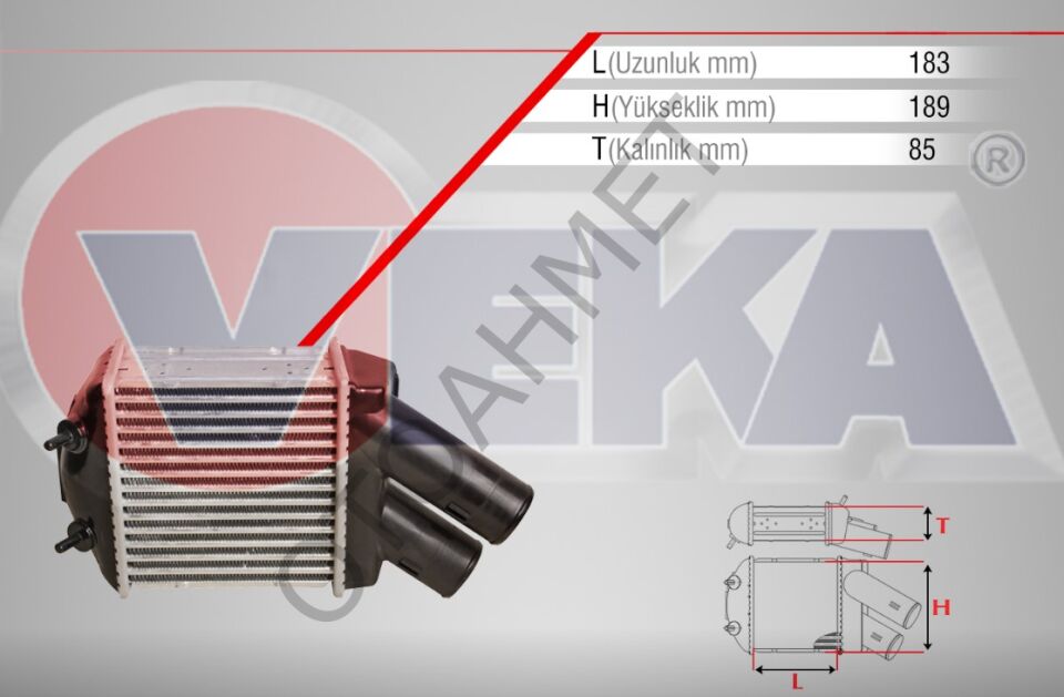 Megane Turbo Radyatörü 1.9 Dizel 1997-2003