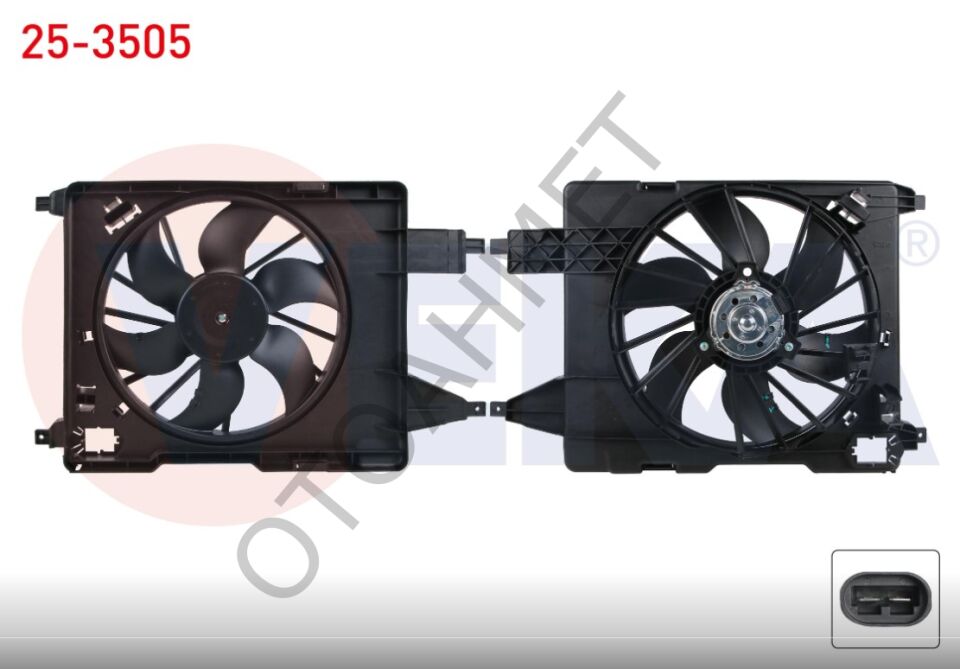 Renault Megane 2 Fan Motoru Komple Davlumbazlı