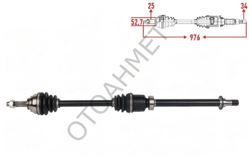 391005153R Sağ Aks Renault Captur Otomatik