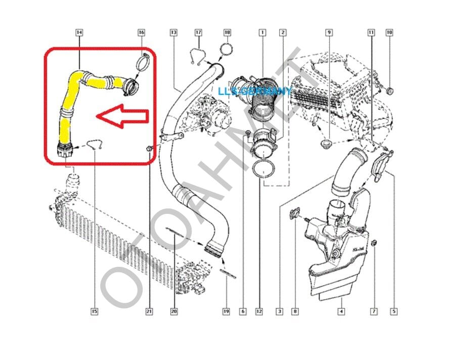 Renault Laguna 3 Turbo Hortumu ( Borusu )