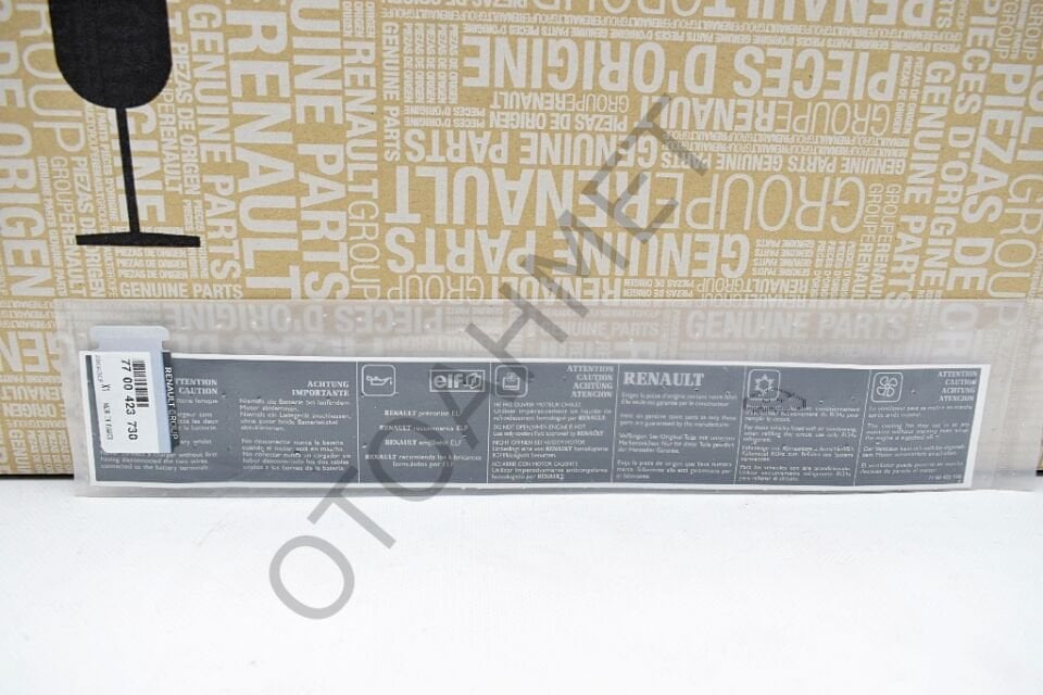 Ön Panel Etiketi Yazısı Clio Megane