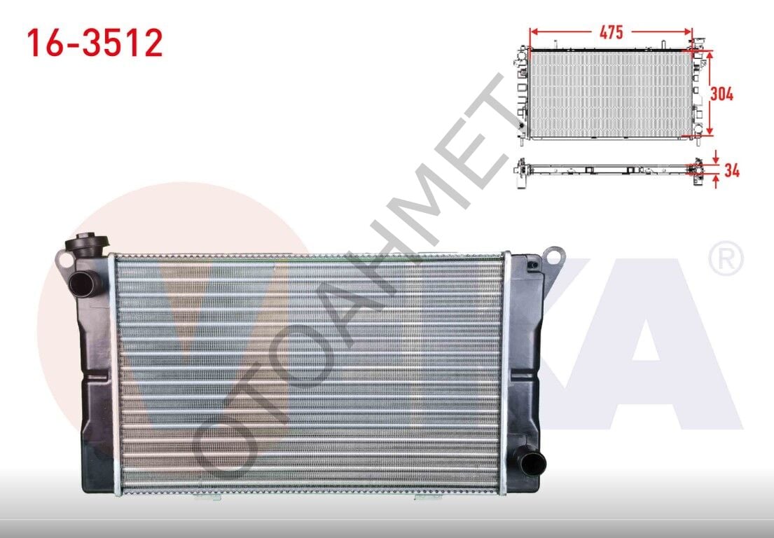 Renault 12 Toros Su Radyatörü