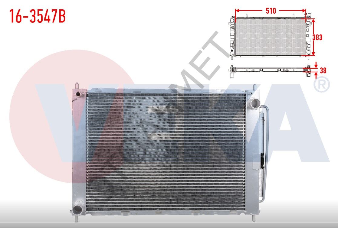 Renault Clio 3 Su Radyatörü+Klima (Brazing)