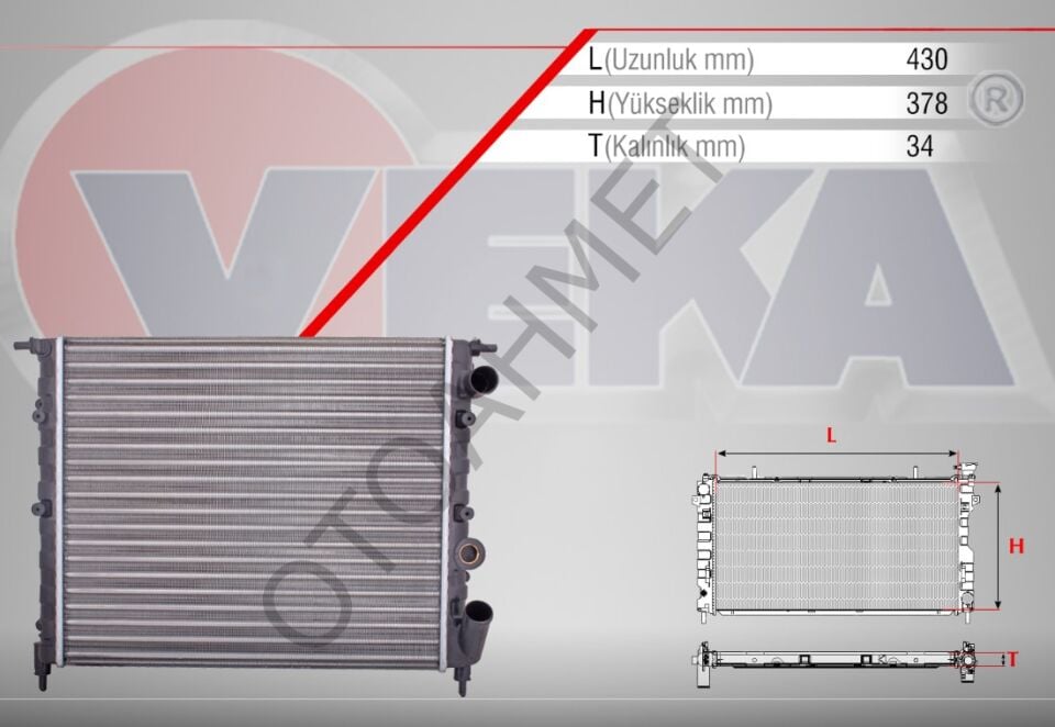 Renault 19 Motor Su Radyatörü 7702247467