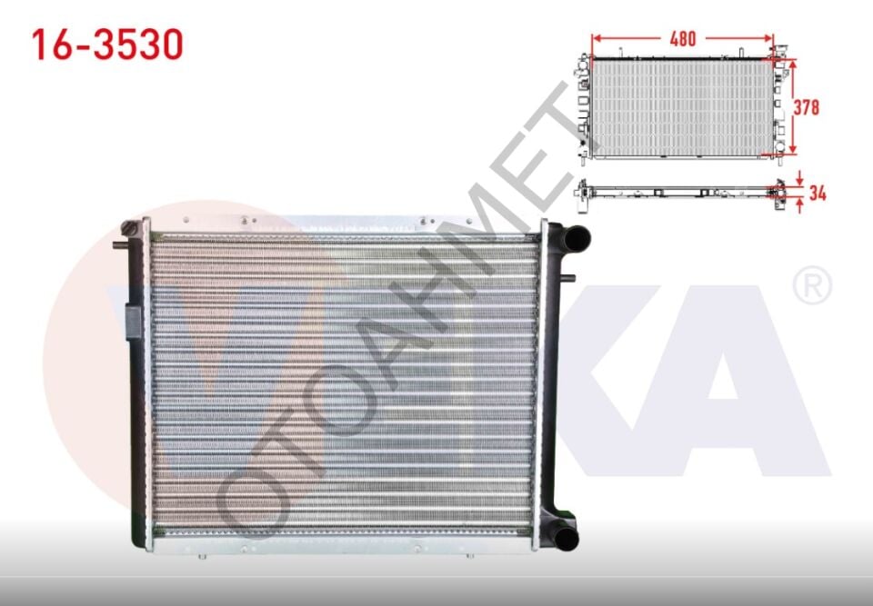 Su Radyatörü Renault 19 1.9 Dizel 1.8