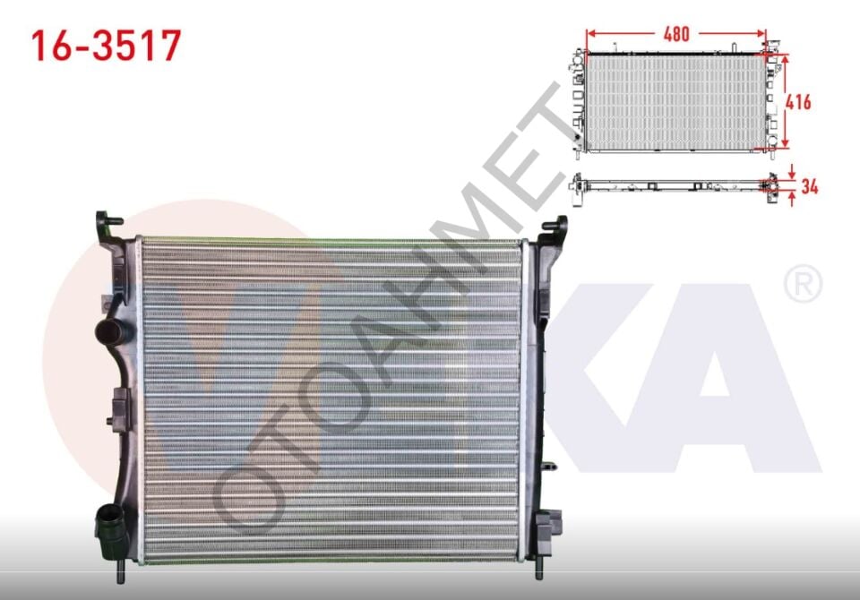 Renault Clio Symbol Thalia Motor Su Radyatörü