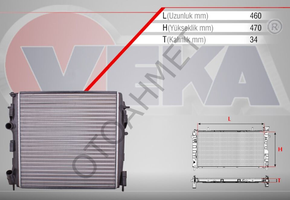 Motor Su Radyatörü Renault Kangoo