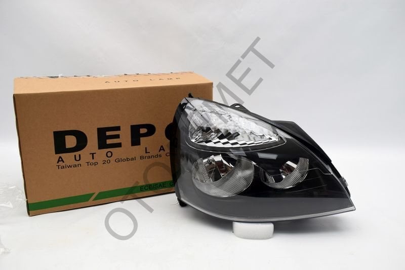 Renault Clio Symbol Sağ Far Siyah 7701054063