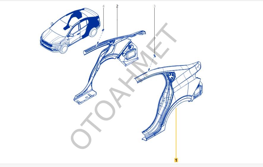 Renault Taliant Sol Arka Çamurluk 760313600R