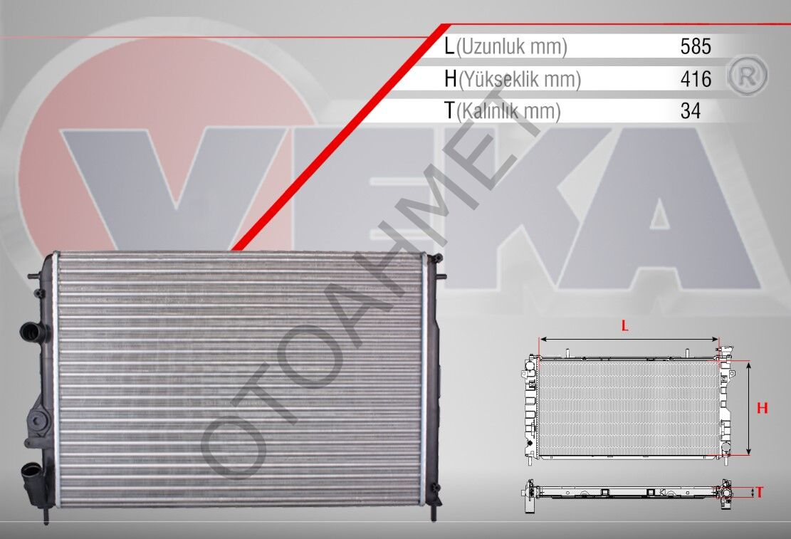 Dacia Logan Motor Su Radyatörü