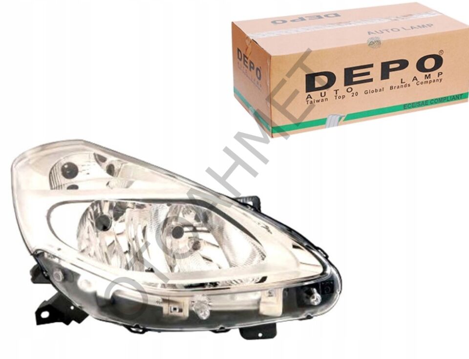 Sağ Ön Far Clio 3 Makyajlı Krom-260104392R