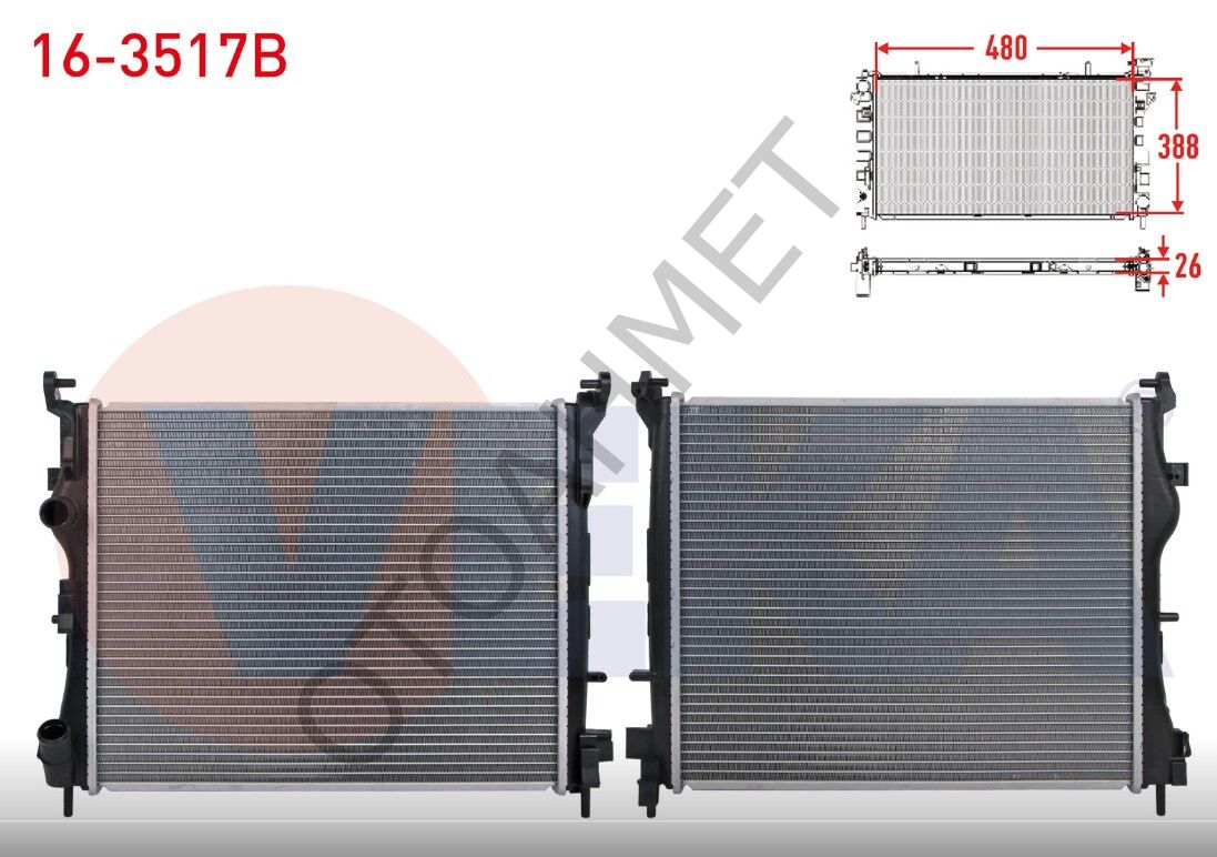 Motor Su Radyatörü Clio Symbol Brazing 8200245596